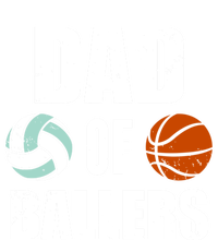 Dad Of Ballers Funny Volleyball Basketball Dad Cute Gift Hoodie