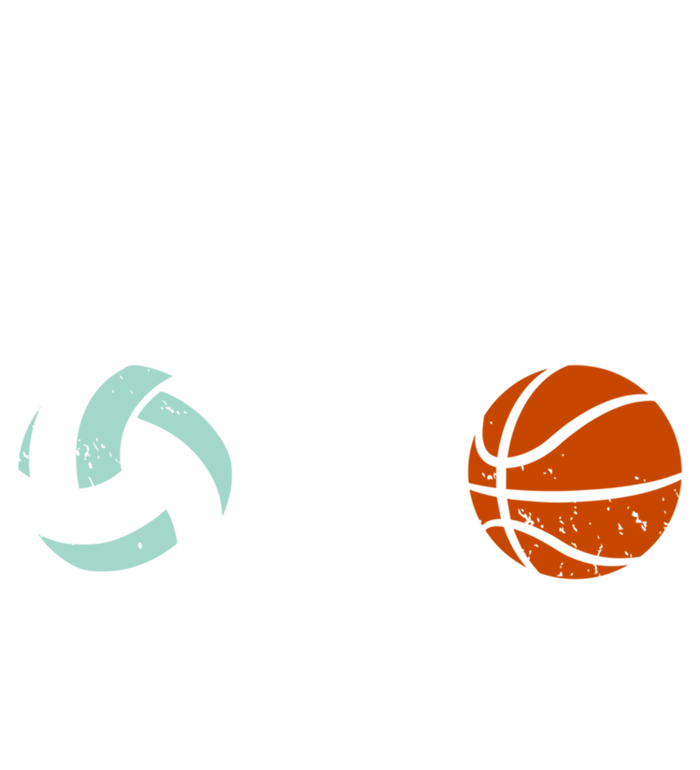 Dad Of Ballers Funny Volleyball Basketball Dad Cute Gift Hoodie