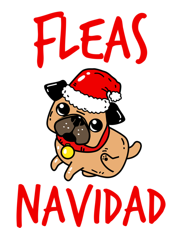 Fleas Navidad Funny Pug Christmas Gift Funny Gift Pom Pom 12in Knit Beanie