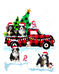 Santa Bernedoodle On Red Plaid Pick Up Truck Christmas Meaningful Gift T-Shirt