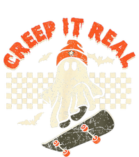 Creep It Real Skateboarding Retro Halloween Ghost Costume Women's Crop Top Tee