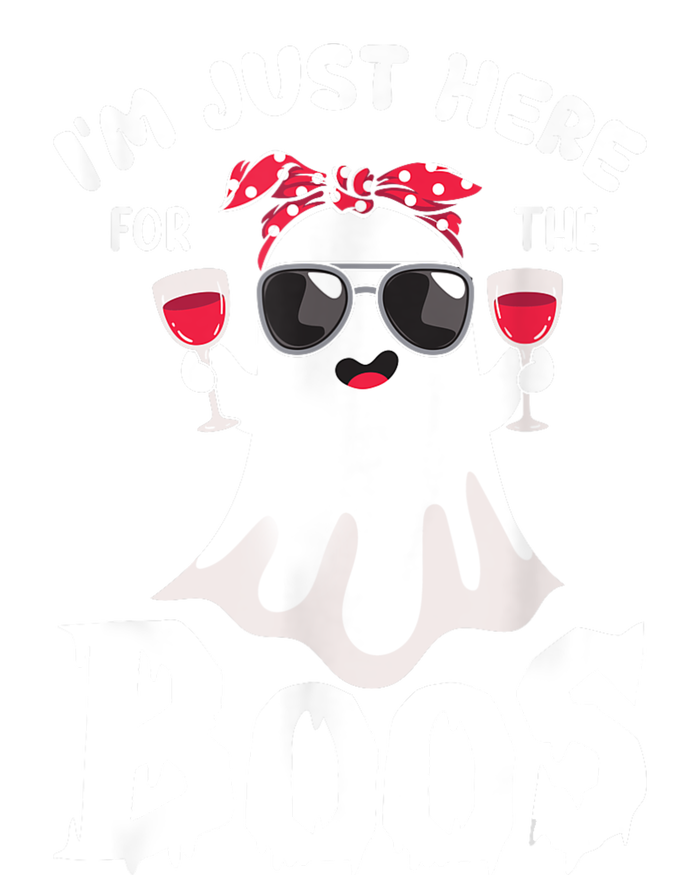 Im Just Here For The Boos Cute Ghost Funny Halloween 7-Panel Snapback Hat