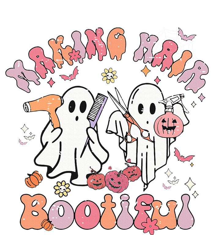 Retro Cute Ghost Halloween Hair Stylist Making Hair Bootiful T-Shirt