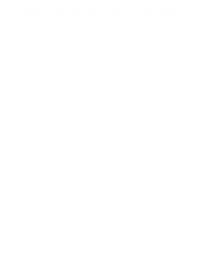 Funny Hockey School Is Important But Hockey Is Importanter Gift Full Zip Hoodie