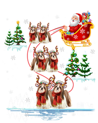 Santa Riding Shih Tzu Reindeer Christmas Pajama Matching Cool Gift T-Shirt