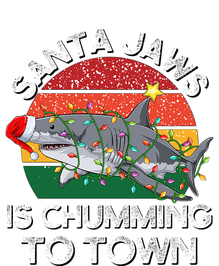 Funny Santa Jaws Shark Christmas Lights Sharkmas Xmas Retro Great Gift T-Shirt