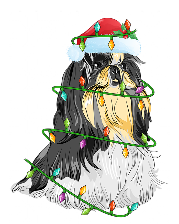 Shih Tzu Dog Christmas Lights Santa Hat Dog Ugly Xmas Cool Gift Hoodie