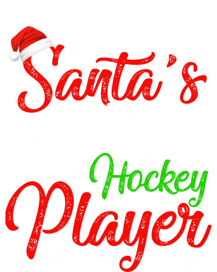 Funny Xmas Santas Favorite Hockey Player Christmas Gift Women's T-Shirt