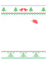 Happy Hockeydays Funny Ice Hockey Fan Player Ugly Christmas Gift Toddler Long Sleeve Shirt