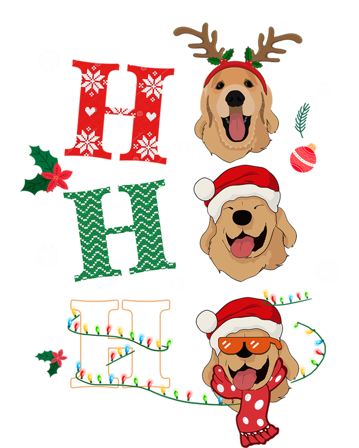 Ho Ho Ho Retrievers Golden Xmas Outfit Christmas Costume Gift Long Sleeve Shirt