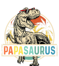 Papasaurus T Rex Papa Dinosaur Grandpa Saurus Fathers Day Womens California Wash Sweatshirt