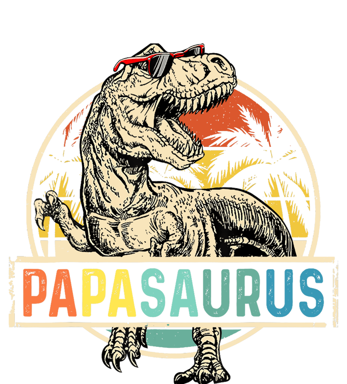 Papasaurus T Rex Papa Dinosaur Grandpa Saurus Fathers Day Womens California Wash Sweatshirt