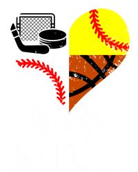 Ball Mom Funny Baseball Softball Basketball Hockey Mom Gift Kids Tie-Dye T-Shirt