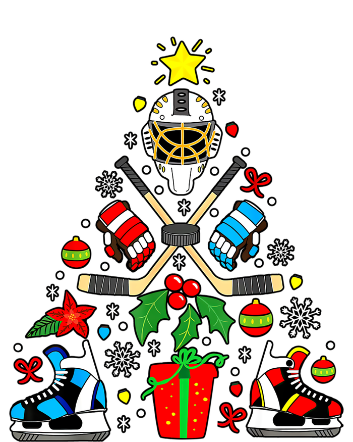 Ice Hockey Christmas Ornat Tree Funny Xmas Gift Gift Bumper Sticker