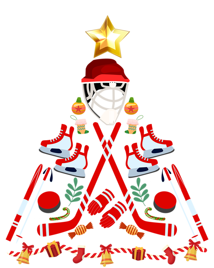 Ice Hockey Christmas Tree Funny Xmas Pjs Player Sports Gift Ceramic Bell Ornament