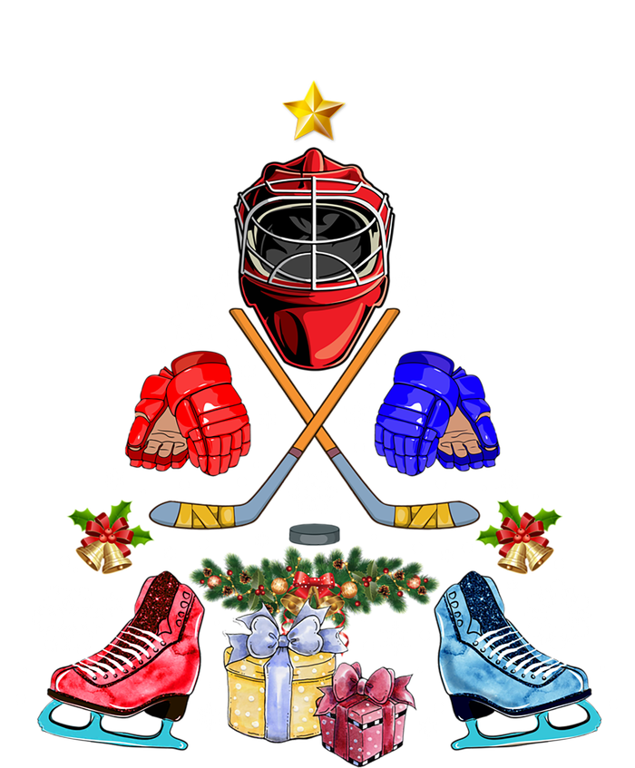 Ice Hockey Christmas Tree Ornats Funny Xmas Meaningful Gift Canvas