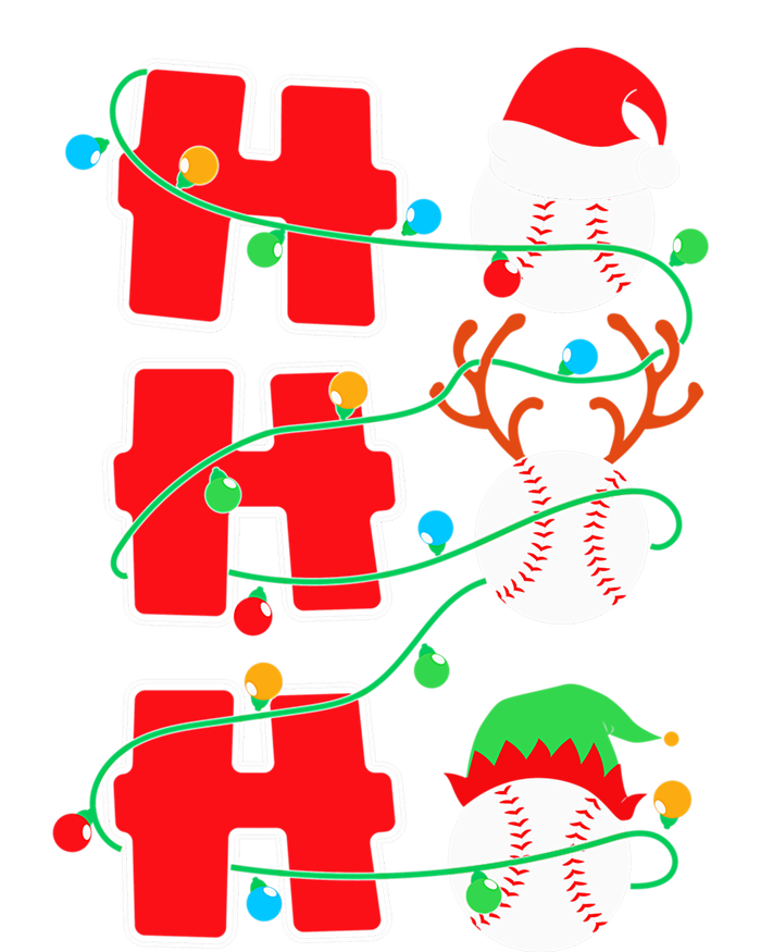 Christmas Baseball Ho Ho Ho Funny Xmas Sports Gift Tall Hoodie