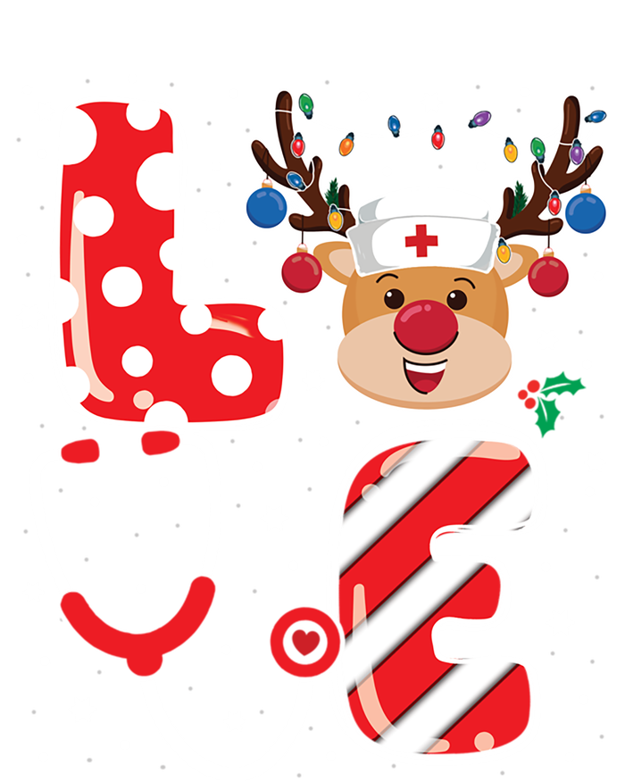 Christmas Nurse Love Nicu Rn Er Santa Reindeer Nurse Xmas Cool Gift V-Neck T-Shirt