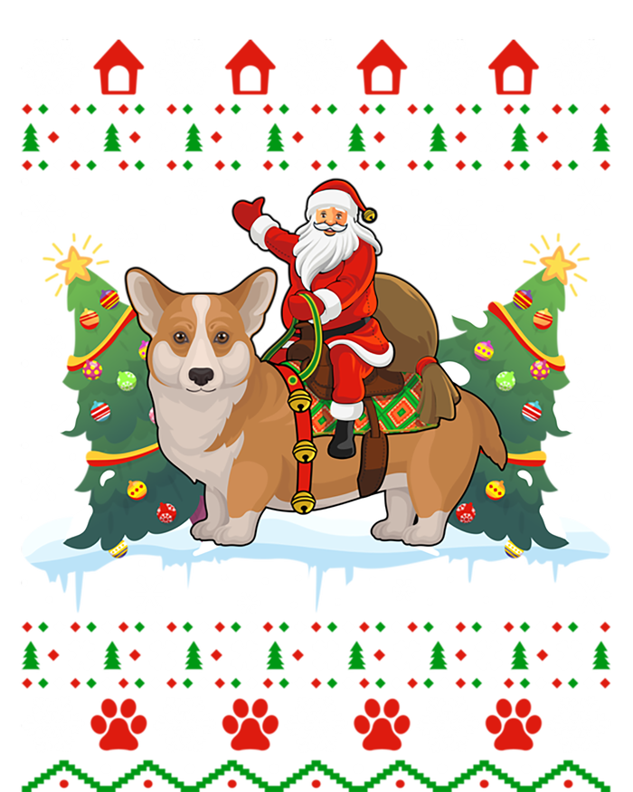 Corgi Dog Ugly Xmas Gift Santa Riding Corgi Christmas Meaningful Gift T-Shirt