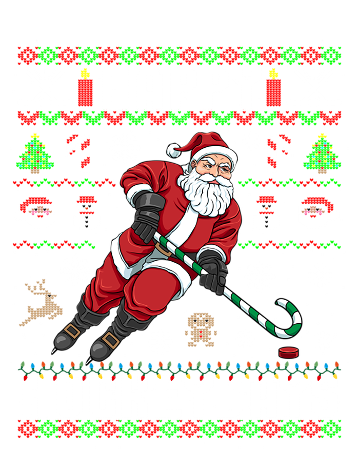 Ice Hockey Ugly Christmas Santa Claus Happy Hockeydays Gift T-Shirt