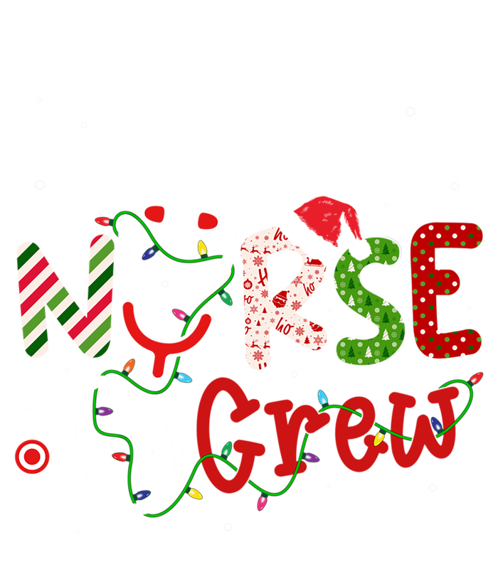 Crna Christmas Nurse Crew Funny Nursing Christmas Pattern Funny Gift T-Shirt