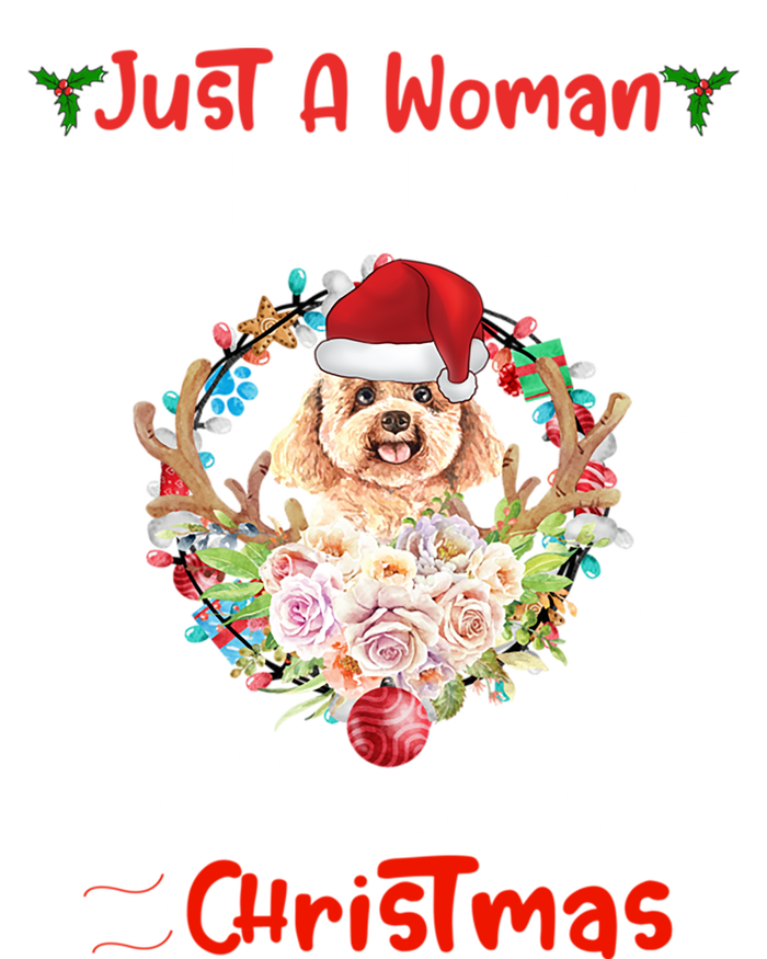 Just A Who Loves Her Poodle Dog And Christmas Xmas Gift Sweatshirt Cinch Pack Bag