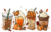 Autumn Harvest Festive Pumpkin Spice Latte Mug for Halloween Cooling Performance Crew T-Shirt