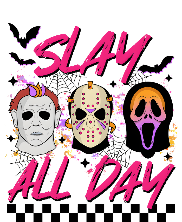 Slay All Day Jason Horror Characters And Ghostface Halloween Pajama Set