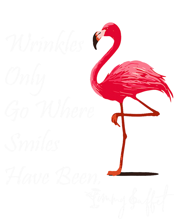 Wrinkles Only Go Where Smiles Have Been Flamingo Funny Kids Long Sleeve Shirt