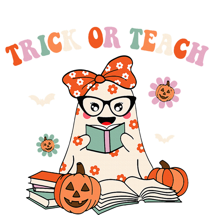 Spooky Halloween Retro Floral Ghost Teacher Costume T-Shirt