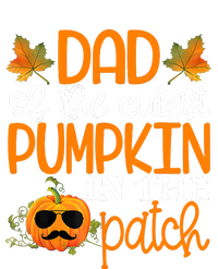 Dad Of The Cutest Pumpkin In The Patch Halloween Women's Racerback Cropped Tank