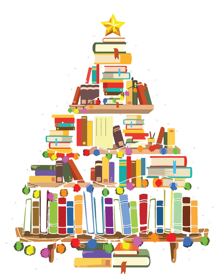 Christmas Library Tree Gift For Librarian And Book Lover Tank Top