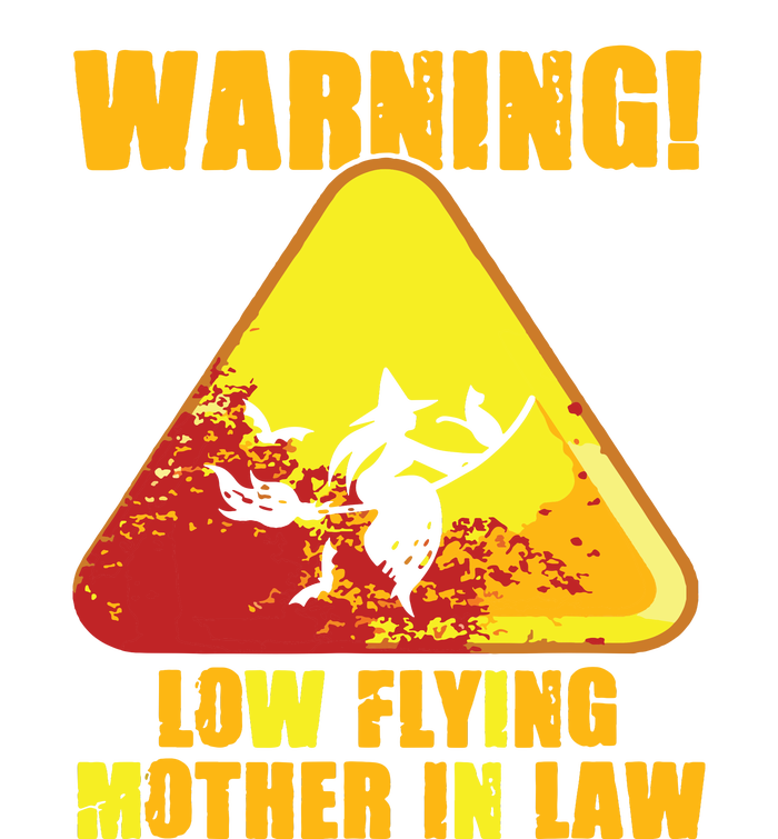 Warning Low Flying Mother In Law Funny Witch Halloween T-Shirt