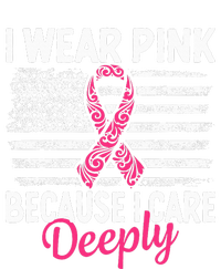 I Wear Pink because i Care Usa Flag Breast Cancer Awareness Tank Top