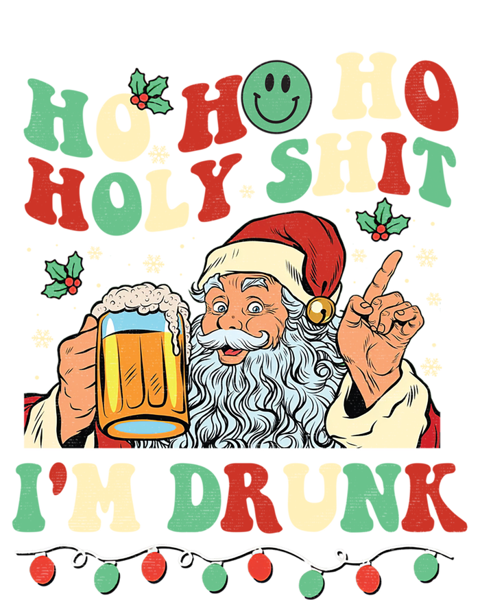 Ho Ho Holy Shit Im Drunk Beer Santa Hat Christmas Ing Gift Women's Flannel Pajama Set