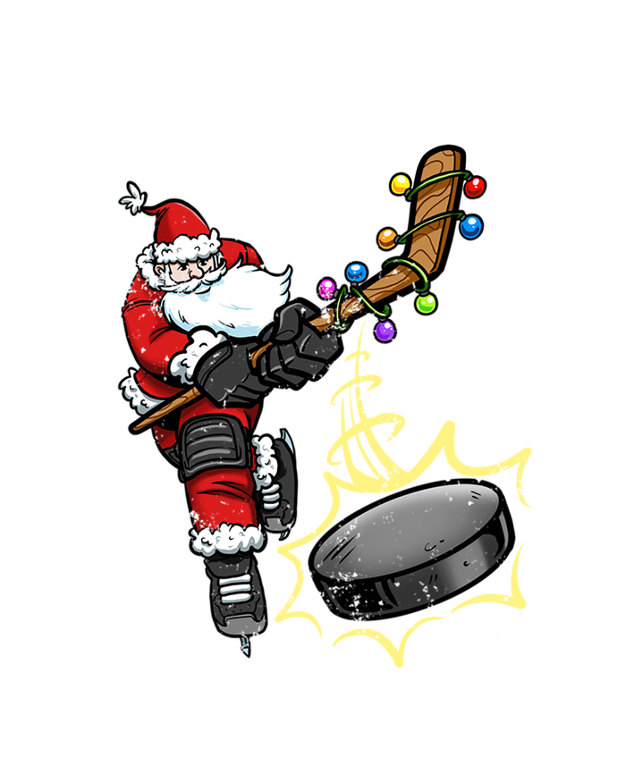 Hockey 812 Santa Hockey Player Christmas Cool Gift Women's Racerback Tank