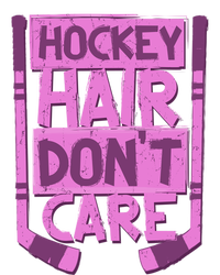 Hockey Hair Dont Care Funny Ice Hockey Lover Designs Meaningful Gift Women's Long Sleeve Flannel Pajama Set 