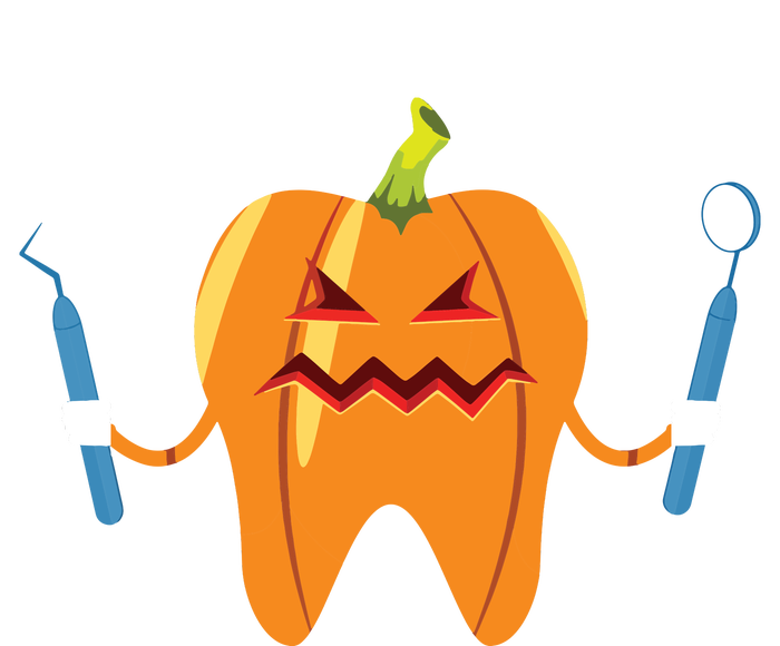 Funny Dental Halloween Tooth Pumpkin Dentist T-Shirt