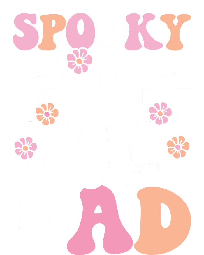 Spooky Dad Halloween Ghost Costume Retro Groovy Dry Zone Grid Polo