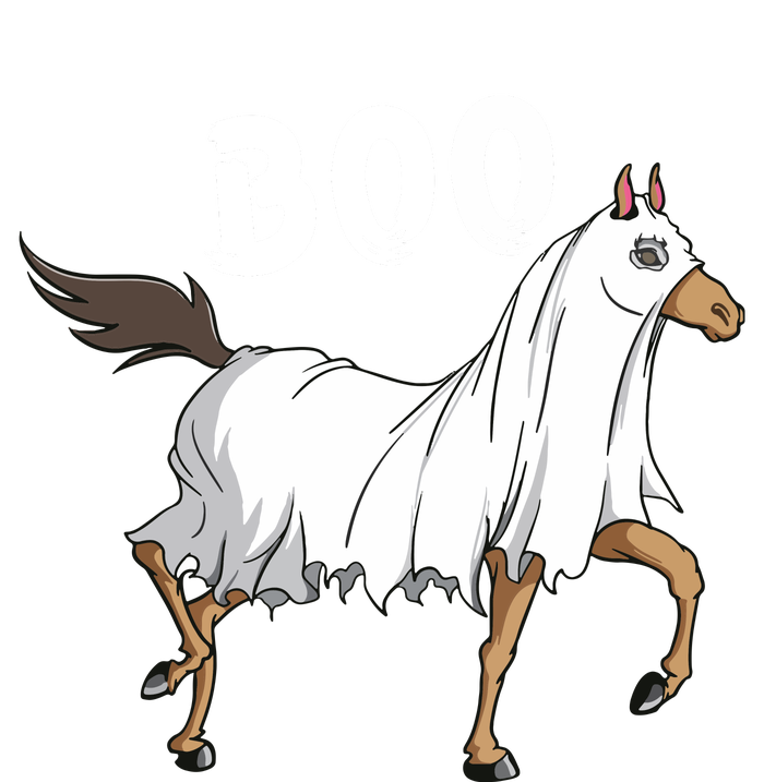 Horse Ghost Boo Equestrian Horse Lover Farmer Halloween Premium T-Shirt