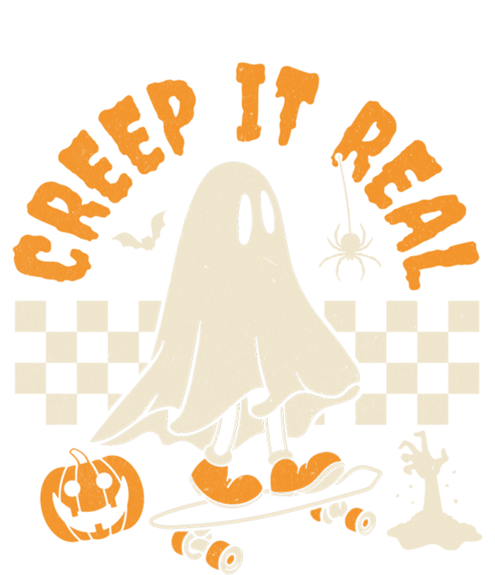 Halloween Creep It Real Ghost Skateboard Cool Gift T-Shirt