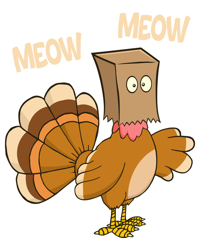 Meow Turkey Funny Thanksgiving Tie-Dye T-Shirt