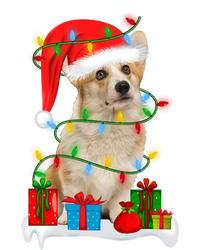 Xmas Lighting Corgi Dog Merry Corgmas Santa Corgi Christmas Gift Valucap Bio-Washed Visor