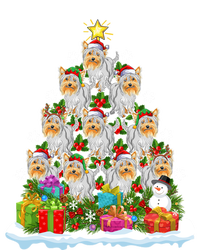 Xmas Lights Funny Santa Yorkshire Terrier Dog Christmas Tree Gift T-Shirt