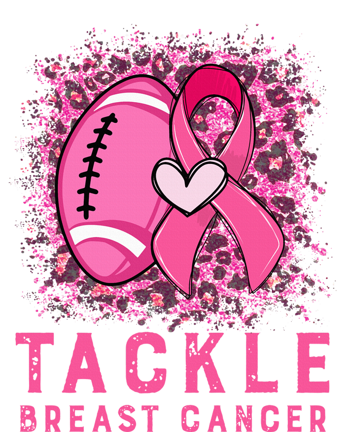 Woman Tackle Football Pink Ribbon Breast Cancer Awareness T-Shirt