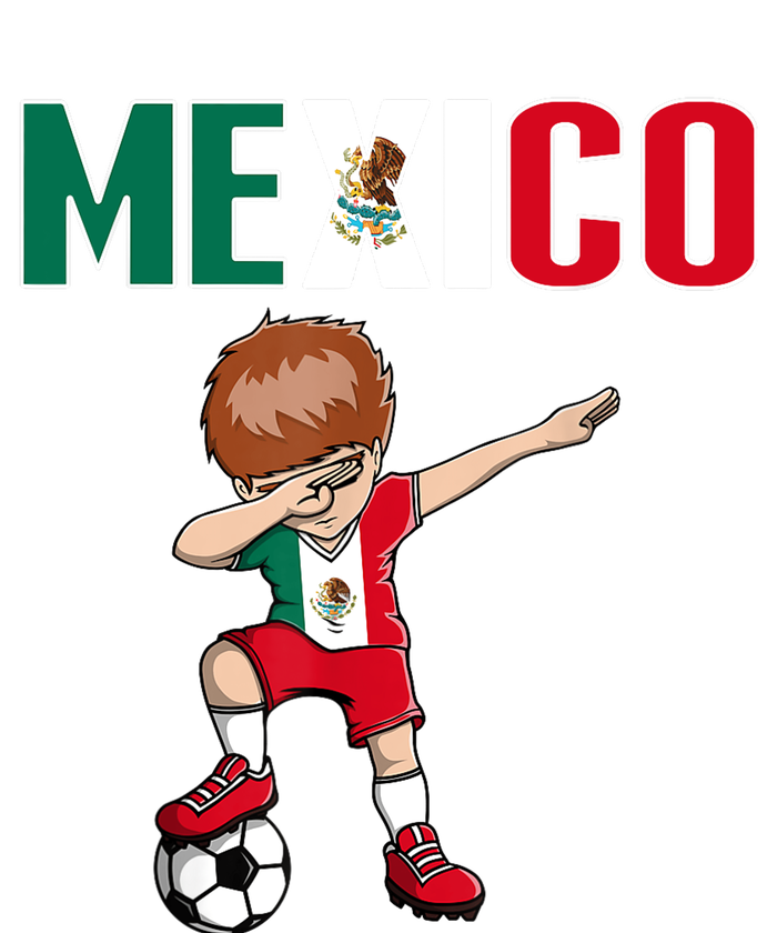 Dabbing Soccer Boy Mexico Soccer Fans Jersey Mexican Flag T-Shirt