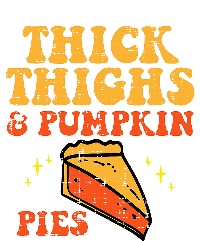 Funny Thanksgiving Leggings Thick Thighs Pumpkin Pies Women's Perfect Tri Tunic Long Sleeve Shirt