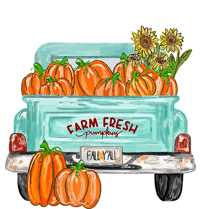 Fall Harvest Truck Pumpkin Sunflower Premium Hoodie