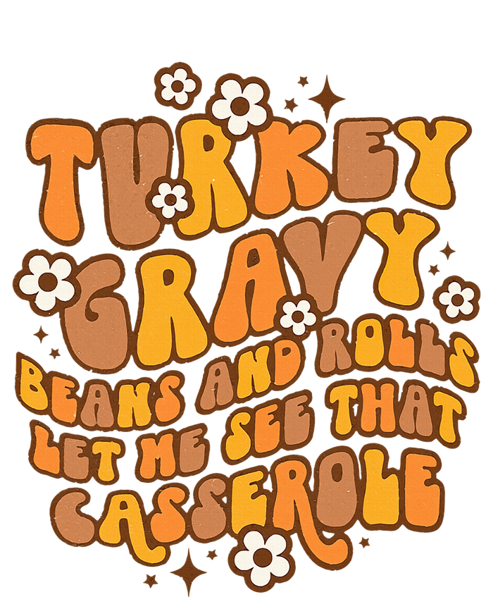 Thanksgiving Feast Retro Turkey Gravy Beans & Rolls Casserole T-Shirt