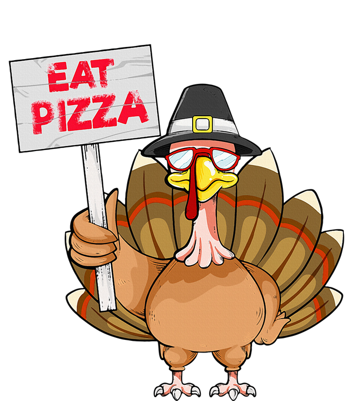 Funny Thanksgiving Turkey Pizza Sign T-Shirt